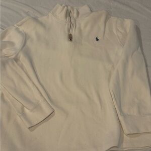 Ralph Lauren Men's Off-White Zip Up Sweater